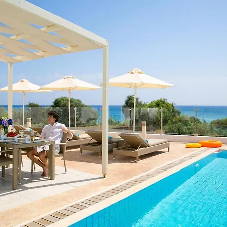 Exquisite Bulat 4 Bedrooms Beachfront Amazing Sea Views Private Outdoor Pool Furished Sun Terrace Ellinon * Protaras